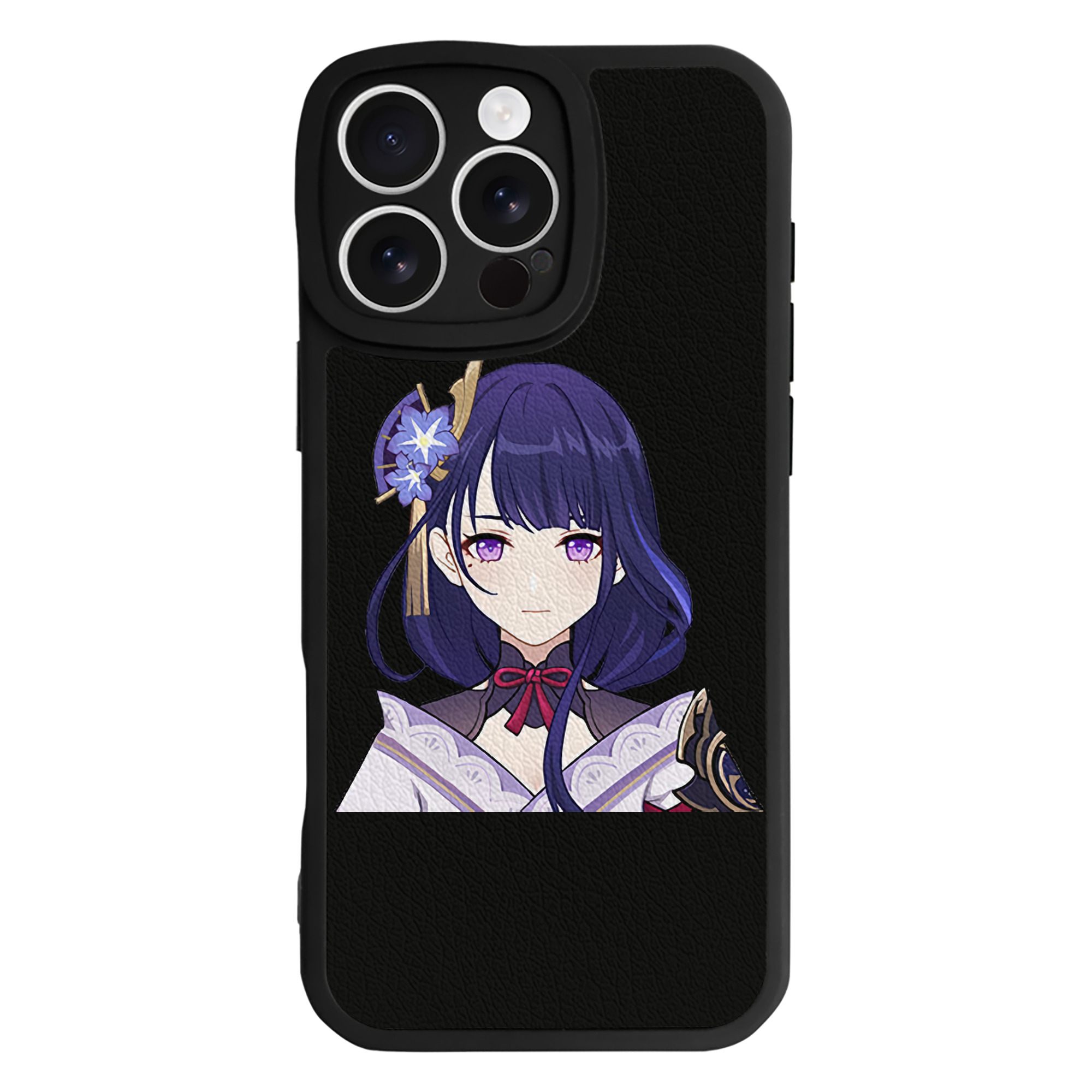 げんし神 雷電将軍 らいでんしょうぐん genshin Raiden Shogun 【iPhone 16シリーズ対応】シリコンスマホケース（レザー調） 材質：シリコン